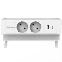 Opbouwunit Juno Zwart (2x 220V 1x USB-A + C)