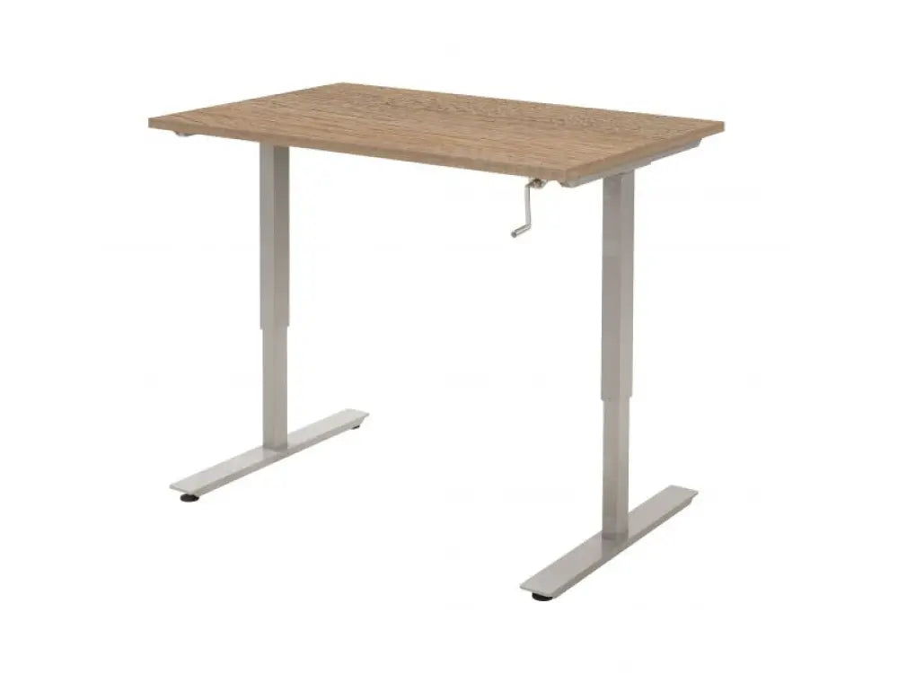 Slingerbureau DSQ 160x80cm met Aluminium poot en Robson eiken blad