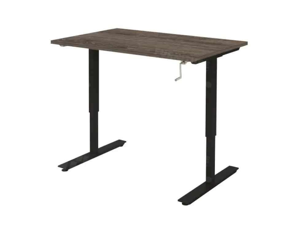 Slingerbureau DSQ 160x80cm met Zwarte poot en Logan eiken blad