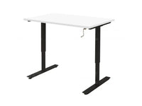 Slingerbureau Dsq 160X80Cm Zwart Ral 9005 / Wit Bureaus