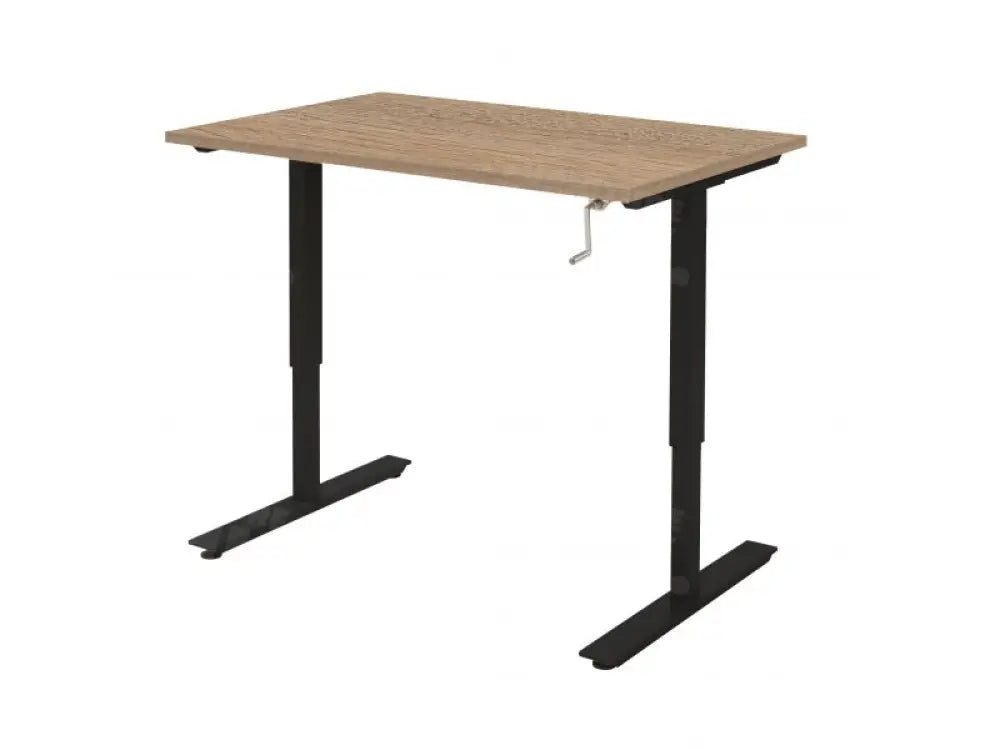 Slingerbureau DSQ 180x80cm met Zwarte poot en Robson eiken blad
