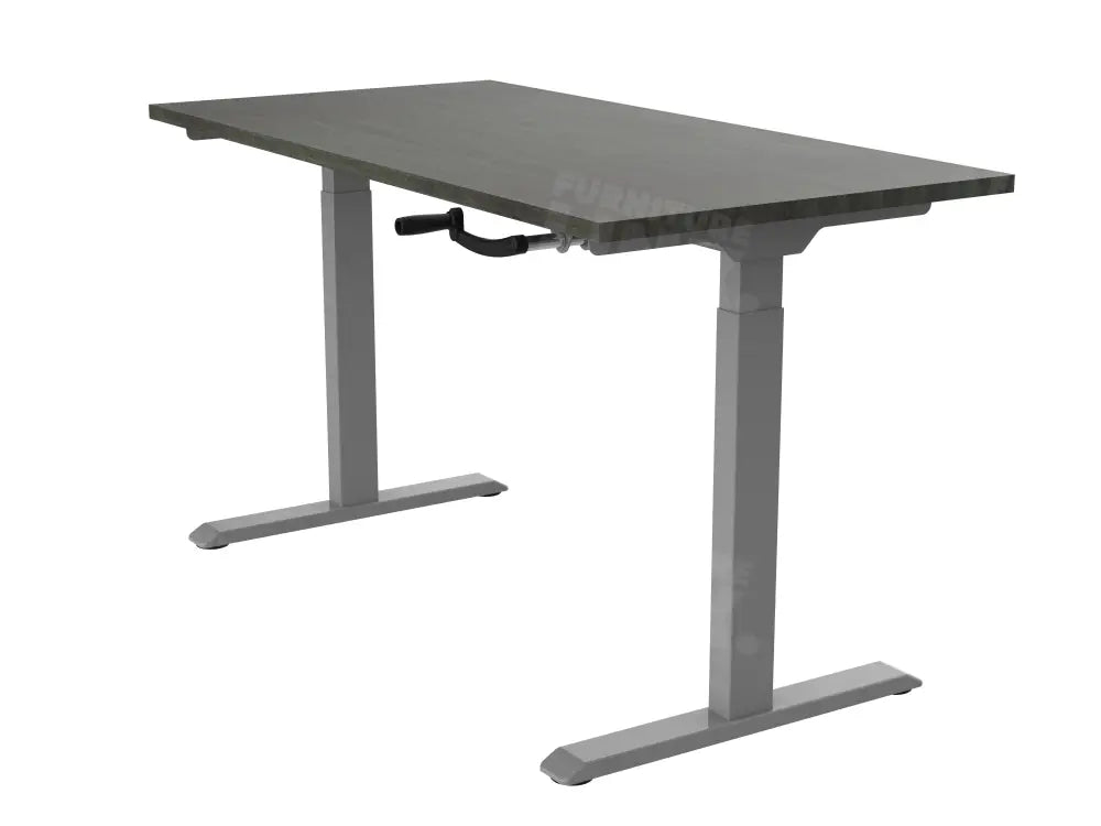 Slingerbureau DSQ EURO 160x80cm met Lichtgrijze poot en Logan eiken blad