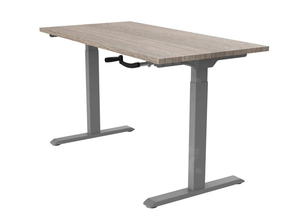 Slingerbureau DSQ EURO 160x80cm met Lichtgrijze poot en Robson eiken blad