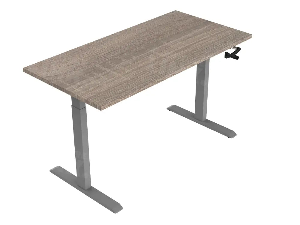 Slingerbureau DSQ EURO 160x80cm met Lichtgrijze poot en Robson eiken blad