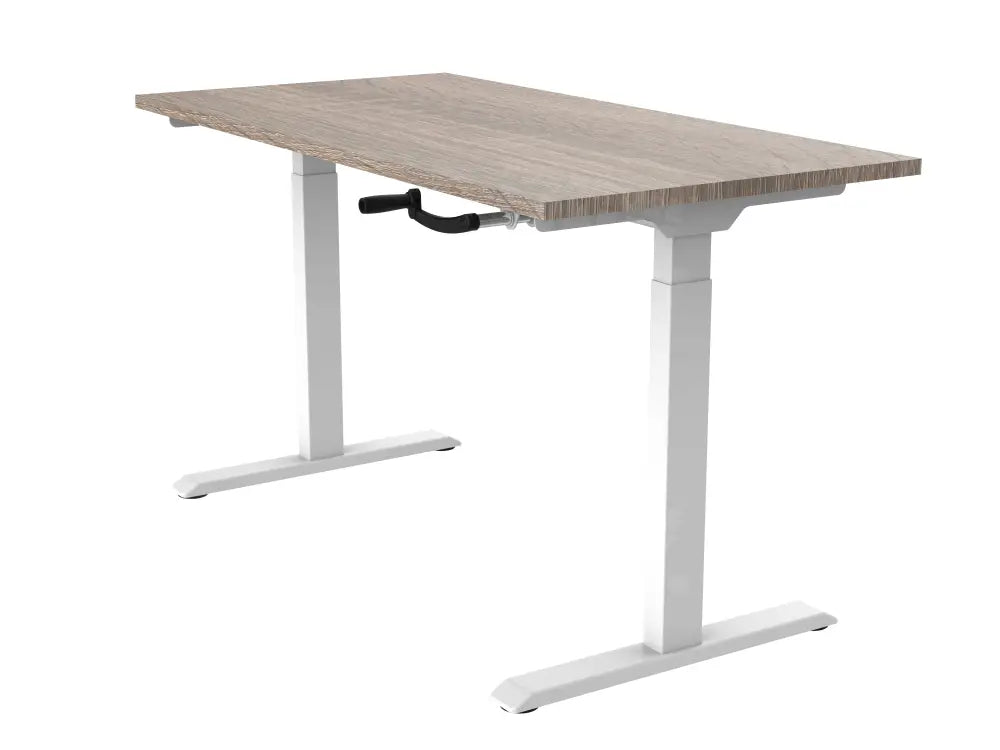 Slingerbureau DSQ EURO 160x80cm met Witte poot en Robson eiken blad