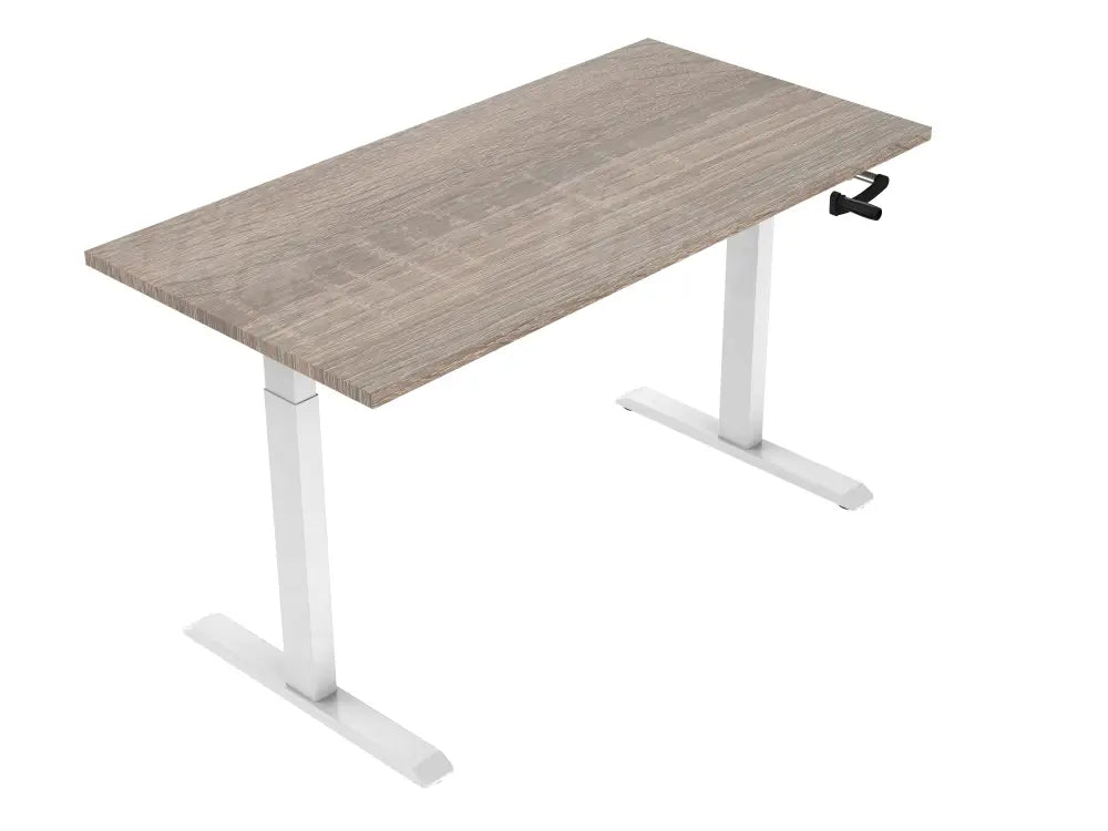 Slingerbureau DSQ EURO 160x80cm met Witte poot en Robson eiken blad