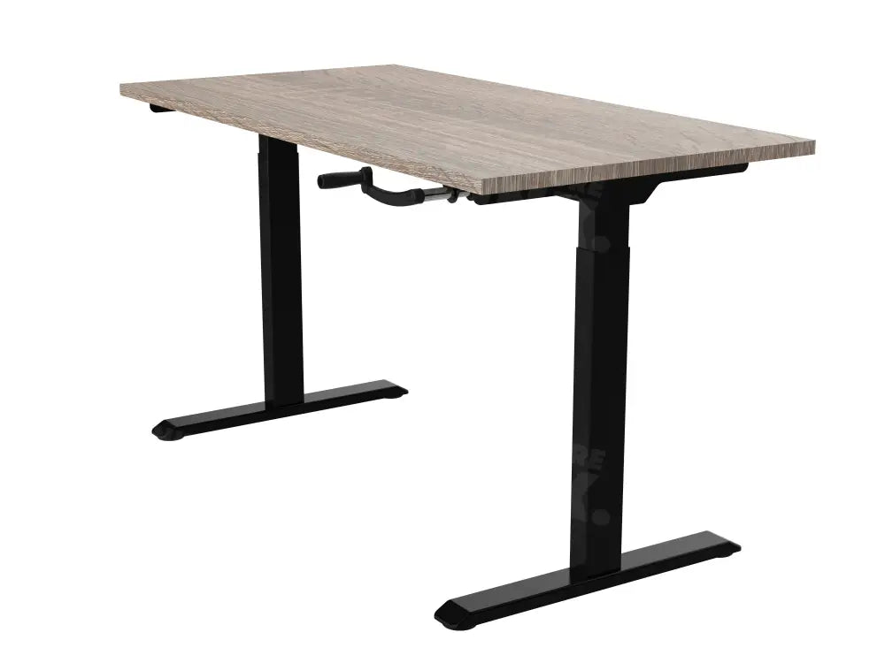 Slingerbureau DSQ EURO 160x80cm met Zwarte poot en Robson eiken blad