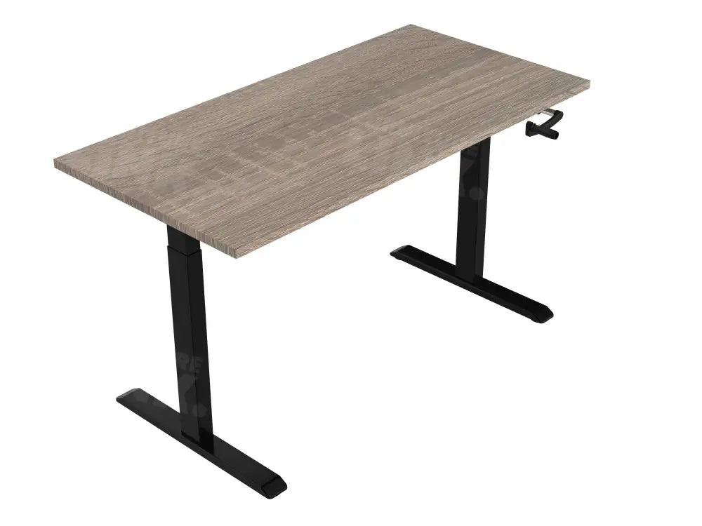 Slingerbureau DSQ EURO 160x80cm met Zwarte poot en Robson eiken blad
