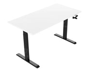 Slingerbureau Dsq Euro 160X80Cm Zwart Ral 9005 / Wit Bureaus