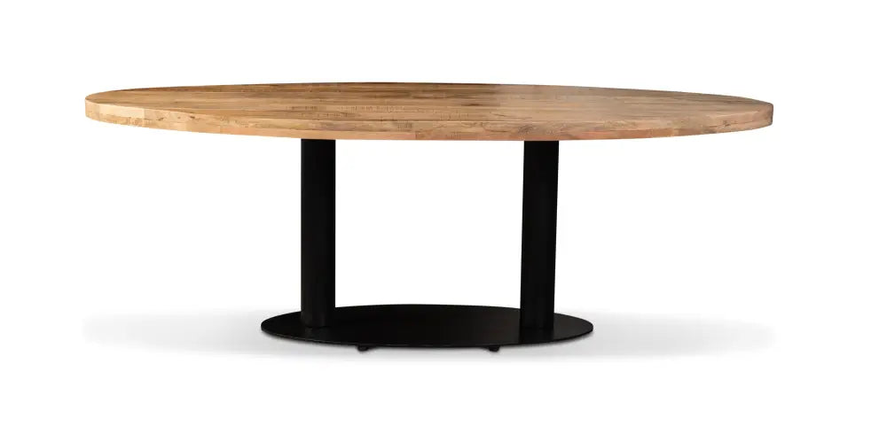 Tafel TABL W, Naturel ovaal blad, 240x110 cm