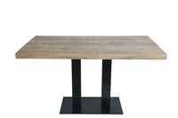Tafel Tabl W Rechthoek 220X100 Cm Zwart / Naturel Bureaus