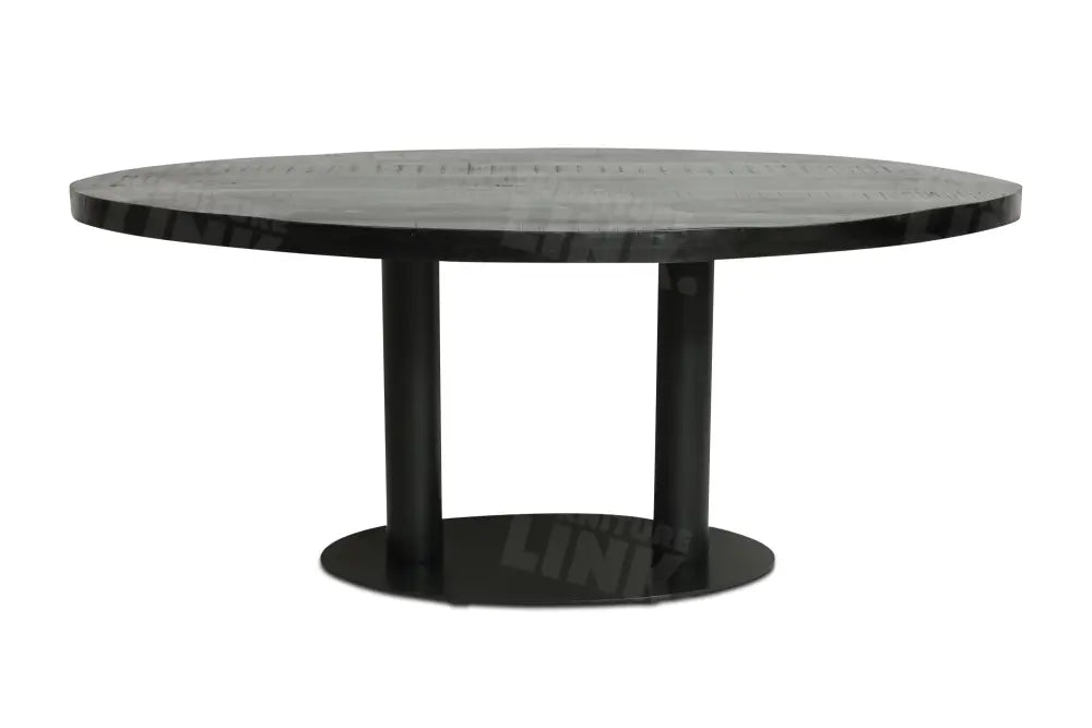 Tafel TABL W, Zwart ovaal blad, 220x110 cm