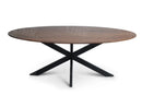 Tafel Tabl W2 Met Spinpoot Ovaal 220X110 Cm Zwart / Bruin Bureaus