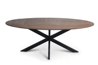Tafel Tabl W2 Met Spinpoot Ovaal 240X110 Cm Zwart / Bruin Bureaus