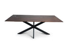 Tafel Tabl W2 Met Spinpoot Rechthoek 240X100 Cm Zwart / Bruin Bureaus