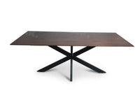 Tafel Tabl W2 Met Spinpoot Rechthoek 240X100 Cm Zwart / Bruin Bureaus