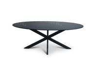 Tafel Tabl W2 Met Spinpoot Ovaal 220X110 Cm Zwart / Bureaus