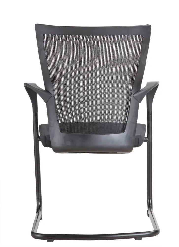 Zwarte vergaderstoel met mesh