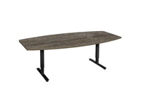 Vergadertafel Tonvormig Cas 240X120Cm Zwart Ral 9005 / Logan Eiken Kantoortafel