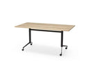 Verrijdbare Klap Tafel 160X80Cm Zwart Ral 9005 / Halifax Eiken Kantoortafel
