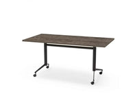 Verrijdbare Klap Tafel 160X80Cm Zwart Ral 9005 / Logan Eiken Kantoortafel