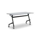 Verrijdbare Klap Tafel Mc 140X70 Cm Zwart Ral 9005 / Grijs Kantoortafel